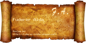 Fuderer Aida névjegykártya